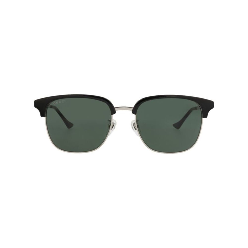 Gucci Square-Frame Metal Sunglasses Silver Mens
